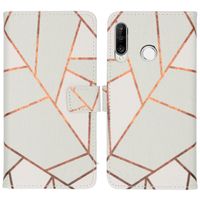 imoshion Design TPU Klapphülle Huawei P30 Lite - White Graphic