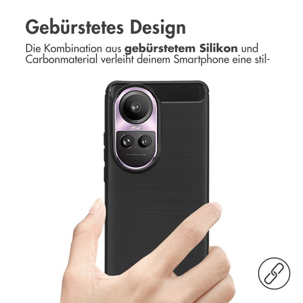 imoshion Brushed Back Cover Oppo Reno 10 / 10 Pro - Schwarz