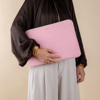 Selencia Cord Laptop Hülle 15-16 Zoll - Laptop Sleeve - Soft Blush