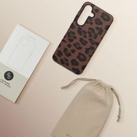 Selencia Sabi Backcover Leopardenmuster mit MagSafe Samsung Galaxy S25 - Mocha Brown