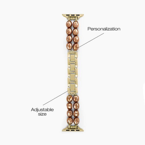 iDeal of Sweden Beaded Watch Band für Apple Watch | 38/40/41/42 mm - Salted Caramel Pearl