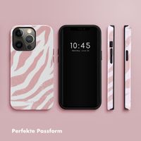 Selencia Vivid Tough Back Cover für das iPhone 13 Pro - Colorful Zebra Old Pink