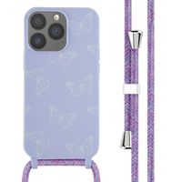 imoshion Silikonhülle design mit Band für das iPhone 13 Pro - Butterfly