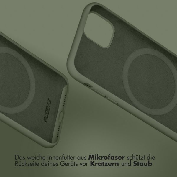 Accezz Liquid Silikoncase mit MagSafe für das iPhone 16 Pro Max - Cooper Green