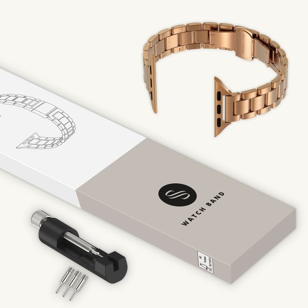Selencia Slim Stahlgliederarmband für Apple Watch | 38/40/41/42 mm - Rosé gold