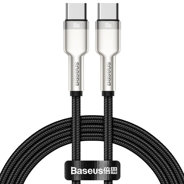 Baseus Cafule Series USB-C-zu-USB-C-Kabel  – Metall – 100 Watt – 1 Meter – Schwarz