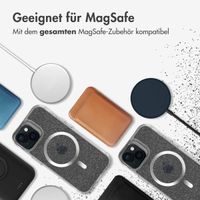 imoshion Klare Glitter Backcover mit MagSafe Apple iPhone 15 - Silber