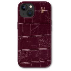 iDeal of Sweden MagSafe-Hülle aus veganem Leder Apple iPhone 13 / 13 Pro / 14 / 16e - Fine Wine Croco
