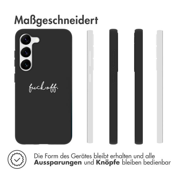 imoshion Design Hülle für das Samsung Galaxy S23 Plus - Fuck Off - Schwarz