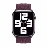 Apple Geflochtenes Solo Loop für das  Apple Watch | 38/40/41/42 mm - Größe 8 - Dark Cherry