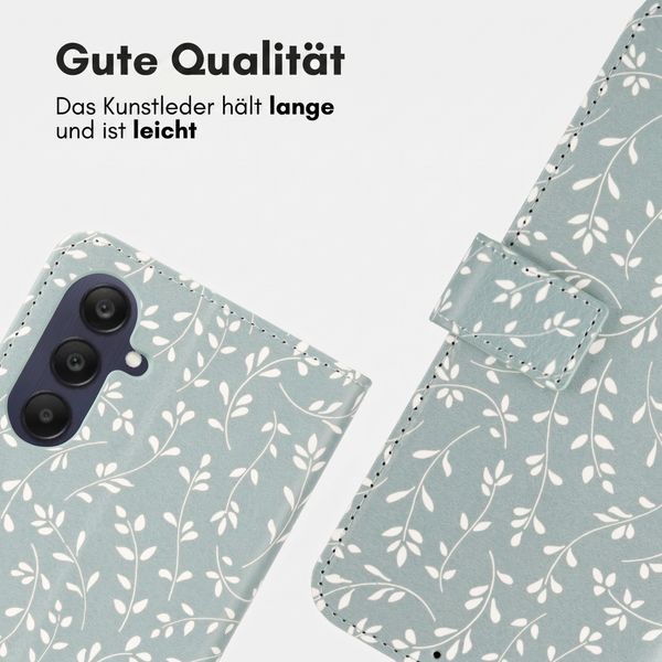imoshion Design Klapphülle Samsung Galaxy A26 - Smoke Green Flowers
