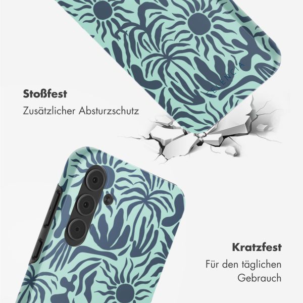 Selencia Vivid Back Cover Samsung Galaxy A55 - Tropical Vibes Light Blue