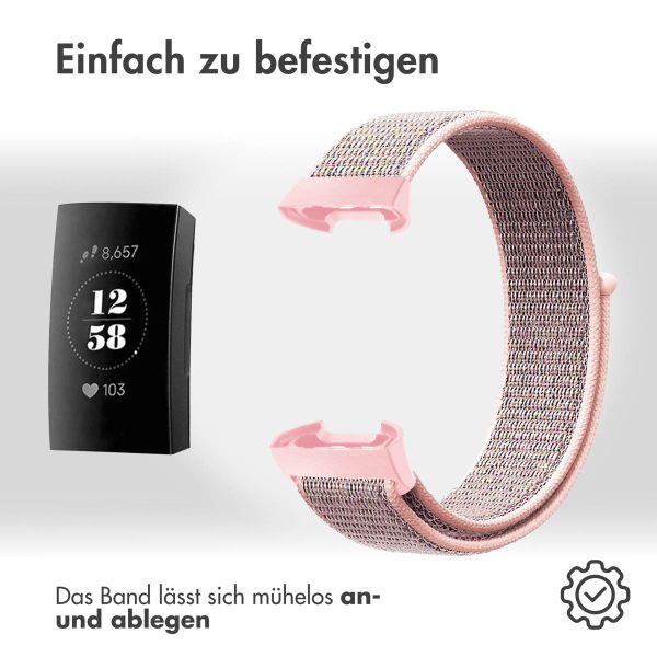 imoshion Nylonarmband für das Fitbit Charge 3 / 4 - Mintgrün