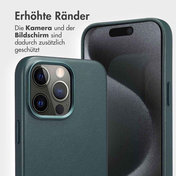 Accezz 2-in-1 Klapphülle aus Leder mit MagSafe Apple iPhone 15 Pro Max - Cedar Green
