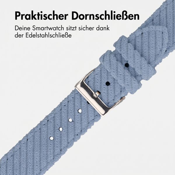 imoshion Corduroy-Band für Apple Watch | 38/40/41/42 mm - Hellblau