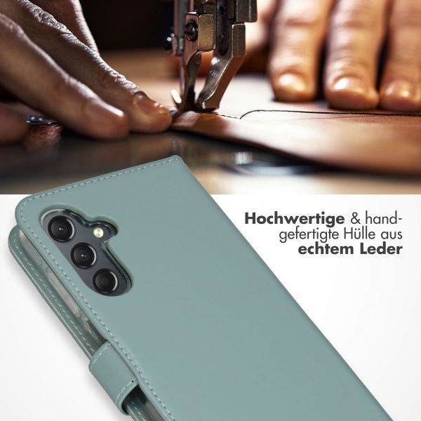 Selencia Echtleder Klapphülle Samsung Galaxy A25 (5G) - Air Blue