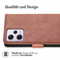 imoshion Luxuriöse Klapphülle für das Xiaomi Redmi Note 12 Pro Plus - Braun