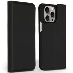 Accezz Premium Leather Slim Klapphülle Apple iPhone 15 Pro Max - Schwarz