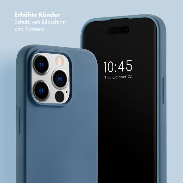 Selencia Back Cover mit Luxuriöser Handschlaufe Apple iPhone 15 Pro - Blau