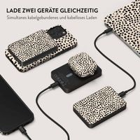 Burga Magnetische Powerbank 5.000 mAh - Geeignet für MagSafe und Qi2 - Mandel-Latte / Gunmetal
