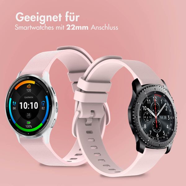 imoshion Sport-Silikonarmband mit Schnalle - Universelle 22 mm Anschluss - Rosa