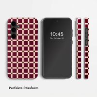 Selencia Vivid Back Cover Samsung Galaxy S24 FE - Check This Burgundy
