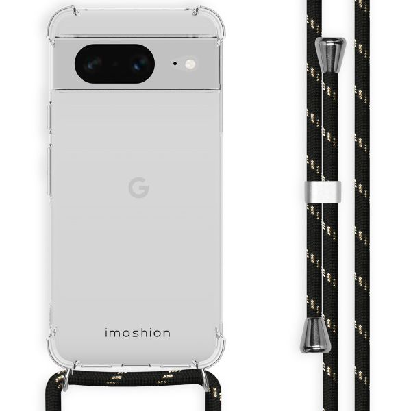 imoshion Backcover mit Band Grün für das Google Pixel 8 - Schwarz / Gold