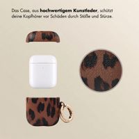 Selencia Sabi Hülle Panthermuster  Apple Airpods 1 / 2 - Mocha Brown