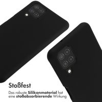 imoshion Silikonhülle mit Band für das Samsung Galaxy A12 - Schwarz