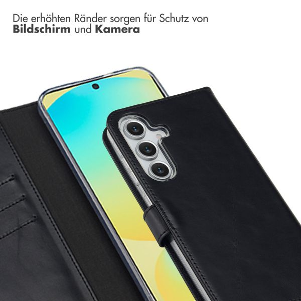 Selencia Echtleder Klapphülle Samsung Galaxy S25 FE - Schwarz