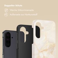 Selencia Vivid Back Cover Samsung Galaxy A37 (5G) - Golden Beige Marble