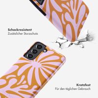 Selencia Vivid Back Cover Samsung Galaxy S21 FE - Modern Bloom Pink