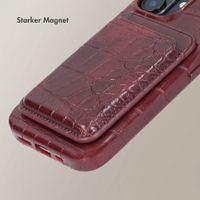 Selencia Croco Kartenhalter mit MagSafe - Burgundy