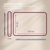 Selencia Cord Laptop Hülle 13-14 Zoll - Laptop Sleeve - Dark Rose