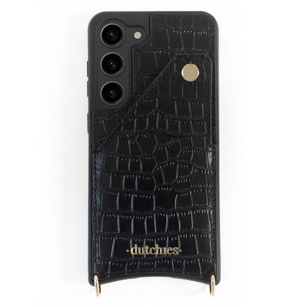 Dutchies Back Cover mit Kartenfach für das Samsung Galaxy S23 Ultra - Telefonband nicht enthalten - Crocodile Chic