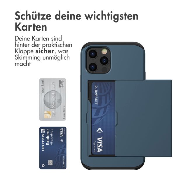 imoshion Backcover mit Kartenfach Apple iPhone 12 (Pro) - Dunkelblau