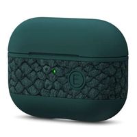 Njorð Collections Salmon Leather Case für Apple AirPods Pro 1 / Pro 2 - Dark Green