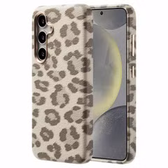 Selencia Sabi Backcover Leopardenmuster mit MagSafe Samsung Galaxy S24 - Soft Ivory