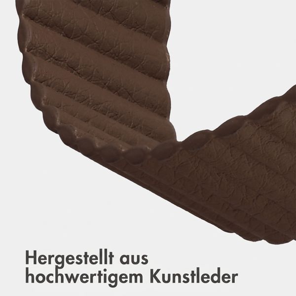 imoshion Magnetisches Kunstlederarmband für Apple Watch | 44/45/46/49 mm - Braun