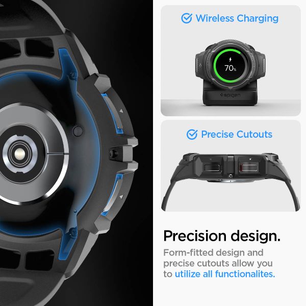 Spigen Rugged Armor™ Pro Case für die Samsung Galaxy Watch 6 Classic - 43 mm - Schwarz