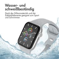 imoshion Graviertes Silikonarmband für die Apple Watch Series 1-10 / SE / Ultra (2) (44/45/46/49 mm) - Grau