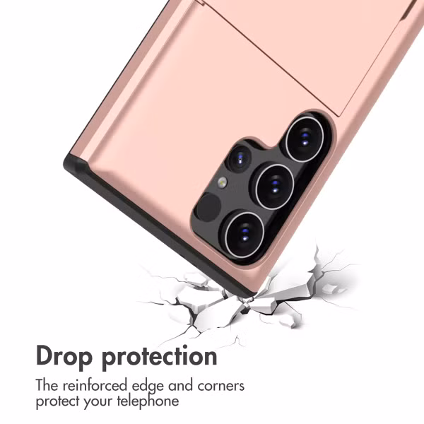 imoshion Backcover mit Kartenfach Samsung Galaxy S24 Ultra - Rosé gold