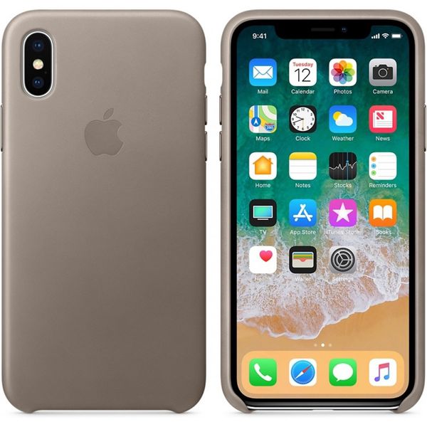 Apple Leder-Case Taupe für das iPhone X