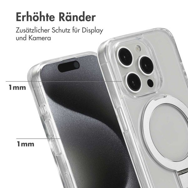 Accezz Ring Stand Backcover mit MagSafe für das iPhone 15 Pro - Transparent