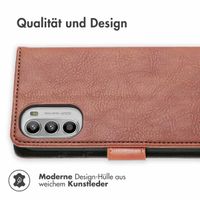 imoshion Luxuriöse Klapphülle für das Motorola Moto G52 / G82 - Braun