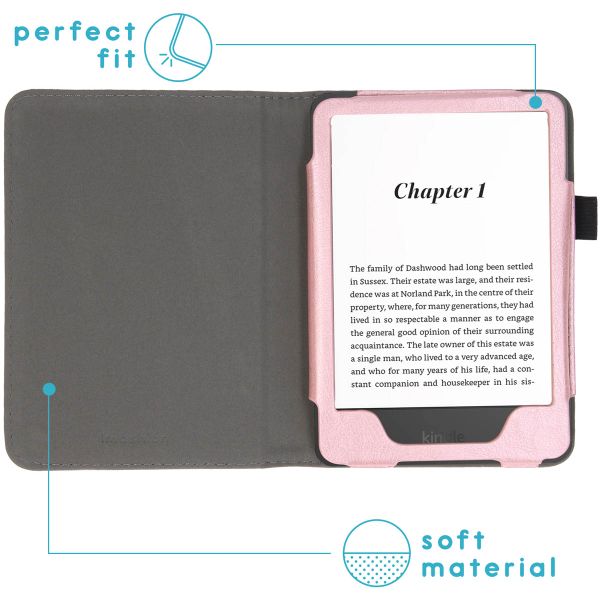 imoshion Vegan Leather Klapphülle Amazon Kindle (2024) / Amazon Kindle (2022) 11th gen - Rosé gold