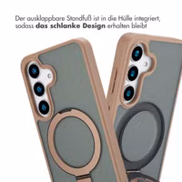 Accezz Ring Stand Backcover mit MagSafe für das Samsung Galaxy S25 - Brown
