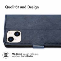 imoshion Luxuriöse Klapphülle für das iPhone 15 Plus - Dunkelblau