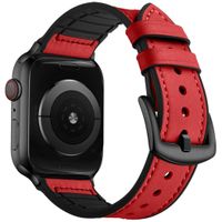 imoshion Echtes Lederband für das  Apple Watch Series 1 t/m 9 / SE (38/40/41 mm) | Series 10 / 11 (42 mm) - Rot