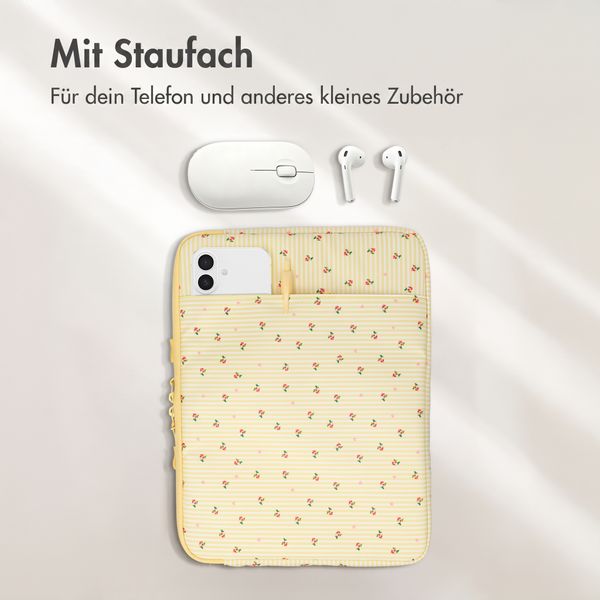 imoshion Design Laptop Hülle 15-16 Zoll - Laptop Sleeve - Garden Stripes